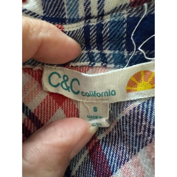 Girls Flannel Plaid Summer / Fall Back to School Sleeveless Dress C&C California - Picture 5 of 5